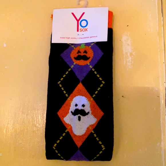 1 LEFT!!Halloween 🎃 High Socks- 👻/🎃 Argyle - Picture 2 of 5